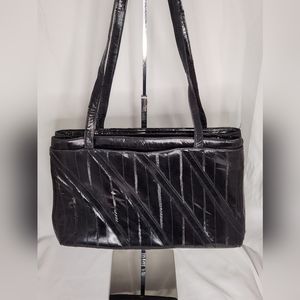 Vintage GENUINE EEL SKIN SHOULDER BAG, MADE IN KOREA